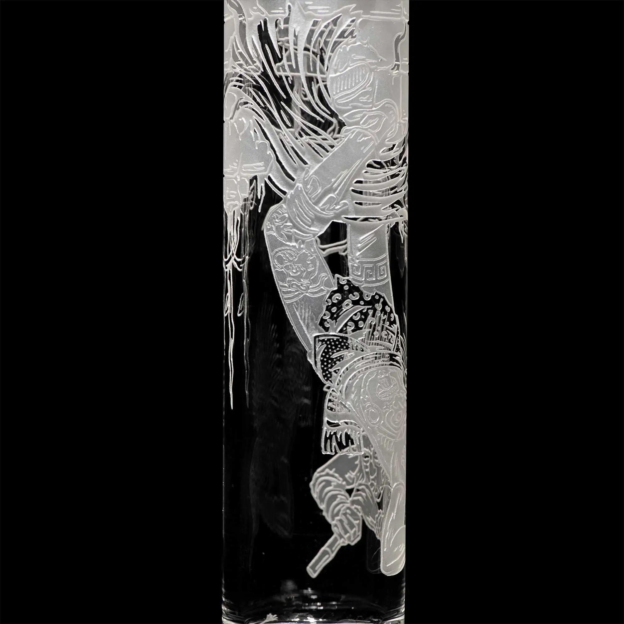 MILKY WAY GLASS: 11" ANCIENT RUINS CLEAR BEAKER (MK-1205) - Image 4