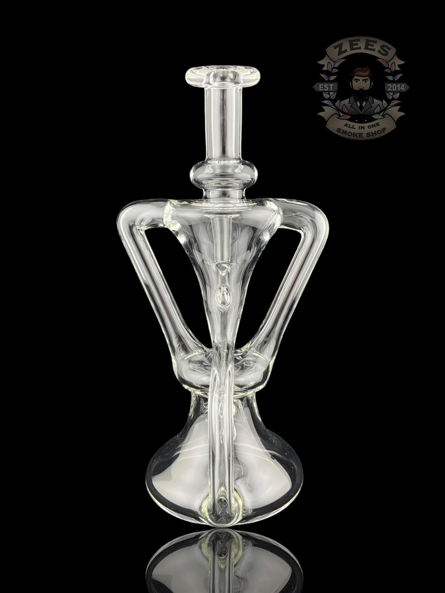 MATT D GLASS: CLEAR DUAL UPTAKE FLOATER RECYCLER #7 - Image 3