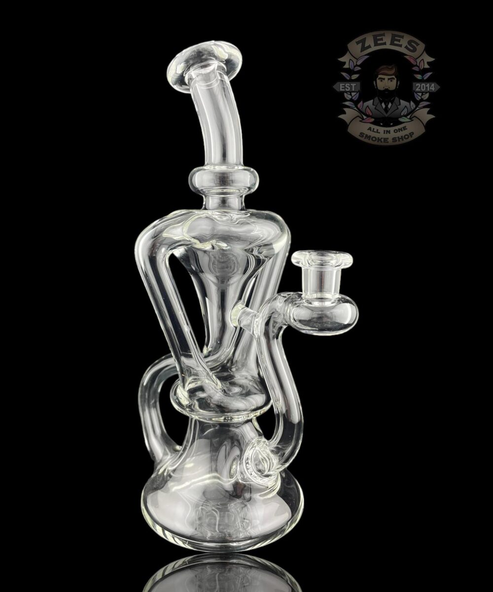 MATT D GLASS: CLEAR DUAL UPTAKE FLOATER RECYCLER #3