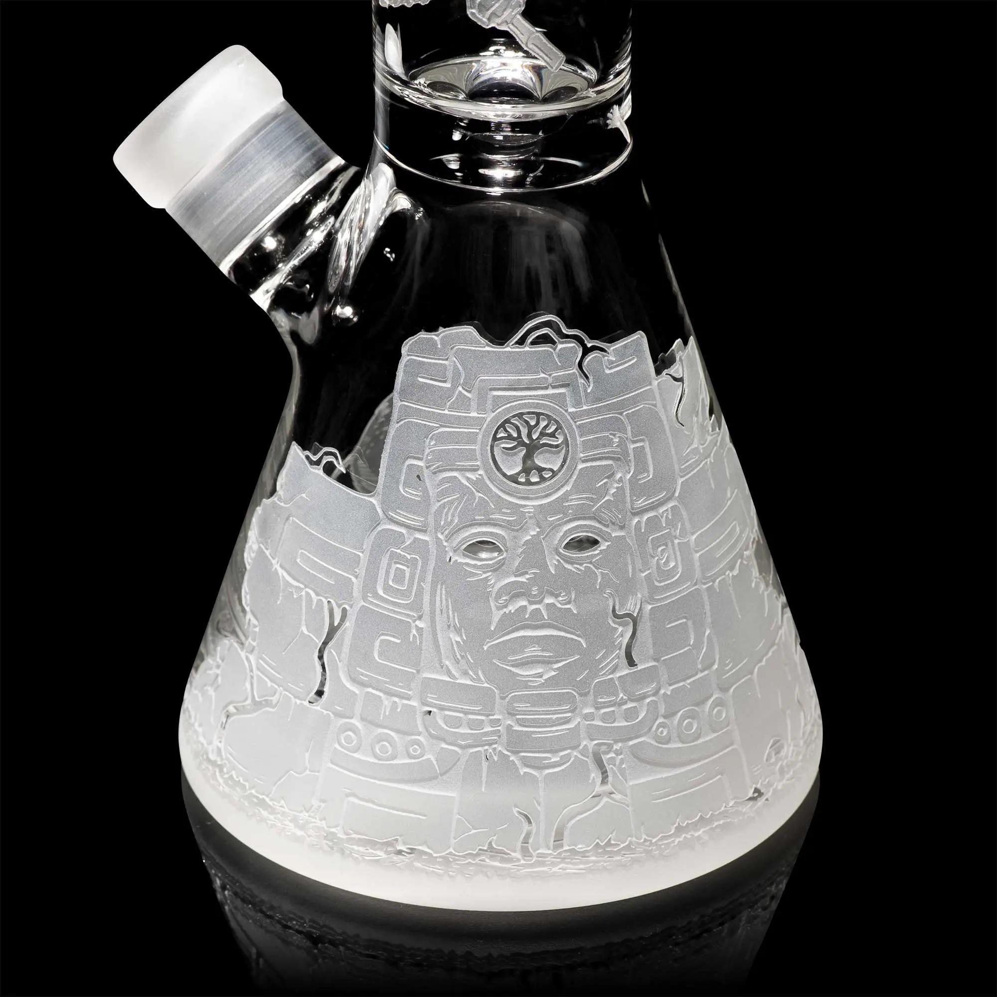 MILKY WAY GLASS: 11" ANCIENT RUINS CLEAR BEAKER (MK-1205) - Image 3