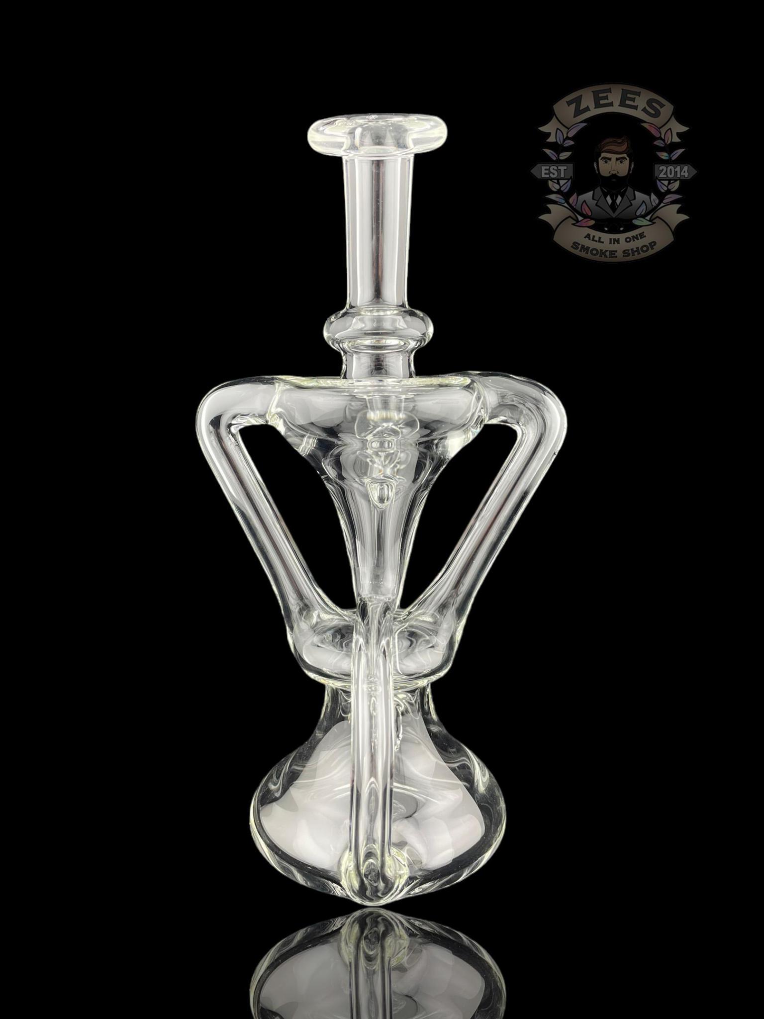 MATT D GLASS: CLEAR DUAL UPTAKE FLOATER RECYCLER #2 - Image 3