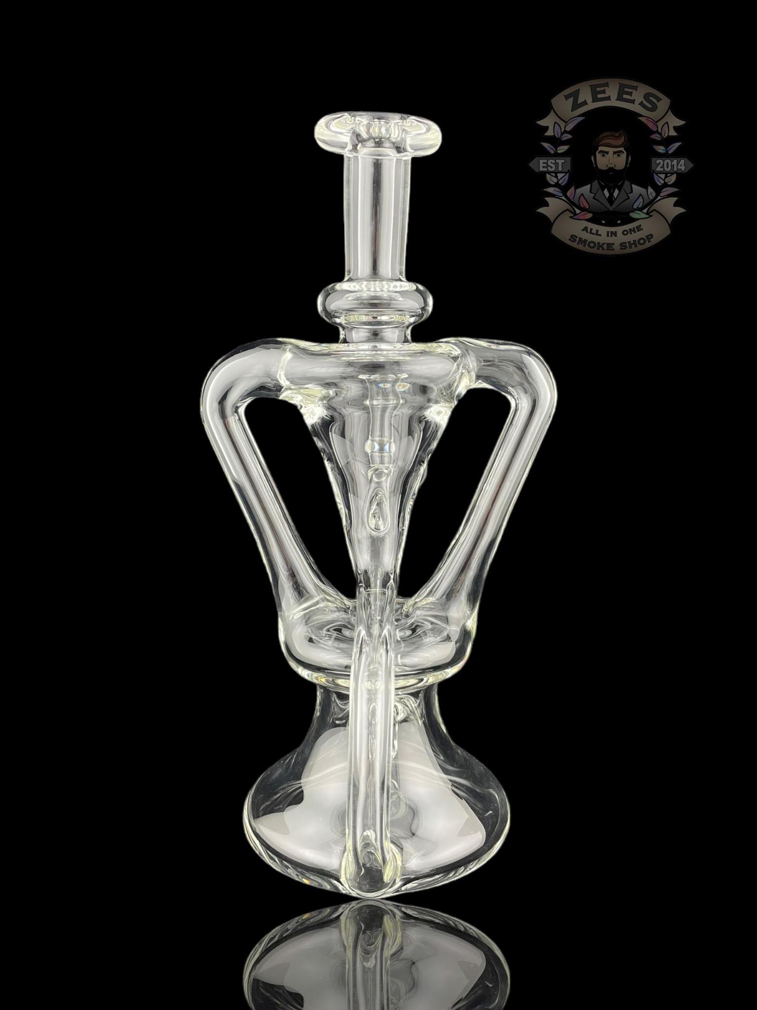 MATT D GLASS: CLEAR DUAL UPTAKE FLOATER RECYCLER #5 - Image 3