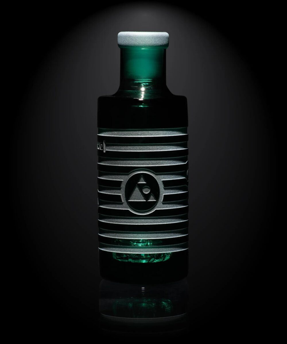 Alternative view of MILKY WAY GLASS: TEAL 90 DEGREE WET ASH CATCHER