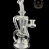 MATT D GLASS: CLEAR DUAL UPTAKE FLOATER RECYCLER #8