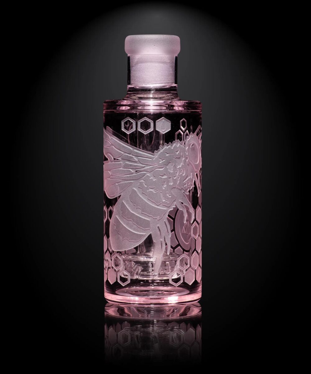 Alternative view of MILKY WAY GLASS: PINK 90 DEGREE DRY ASH CATCHER