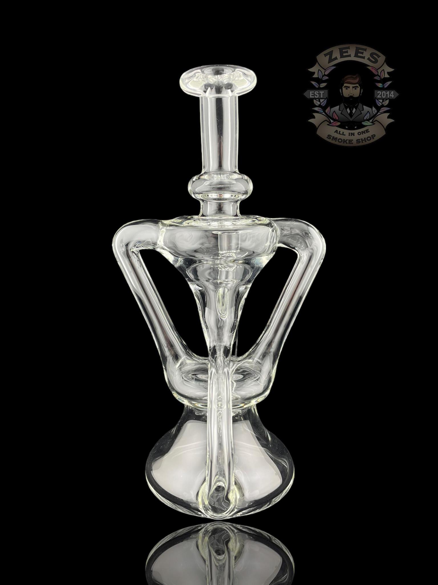 MATT D GLASS: CLEAR DUAL UPTAKE FLOATER RECYCLER #9 - Image 3