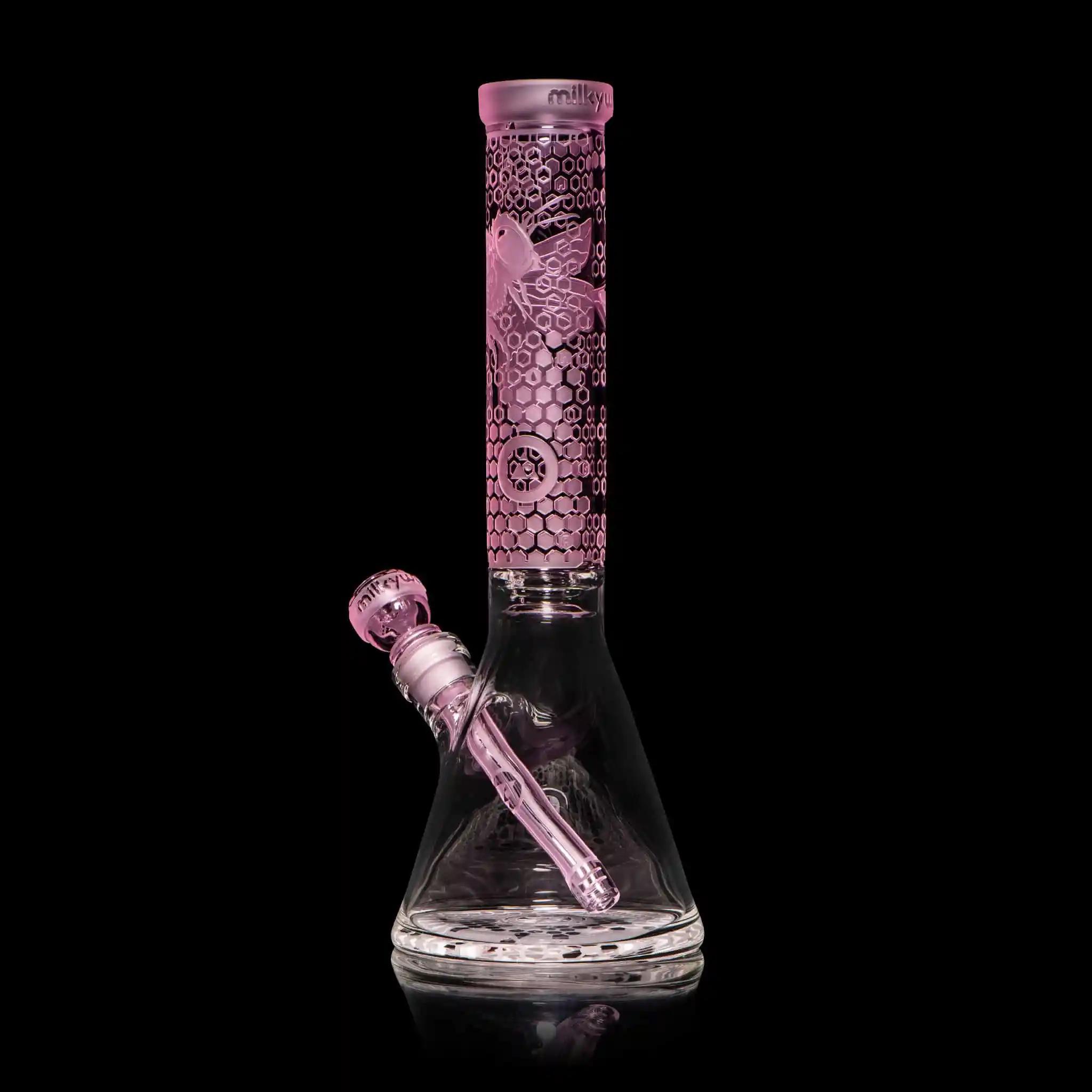 MILKY WAY GLASS: BEE HIVE BEAKER (PINK) (MK-105) - Image 3