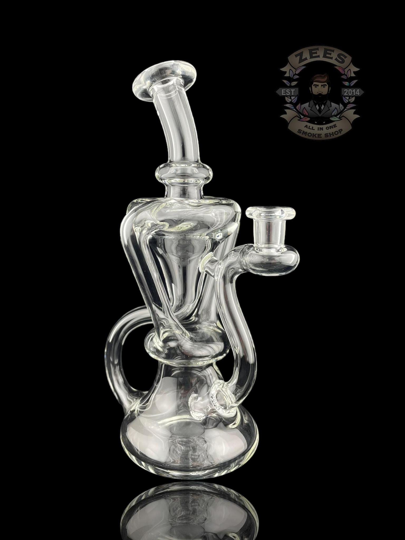 MATT D GLASS: CLEAR DUAL UPTAKE FLOATER RECYCLER #2