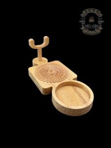 DARK CEDAR WOOD STAND