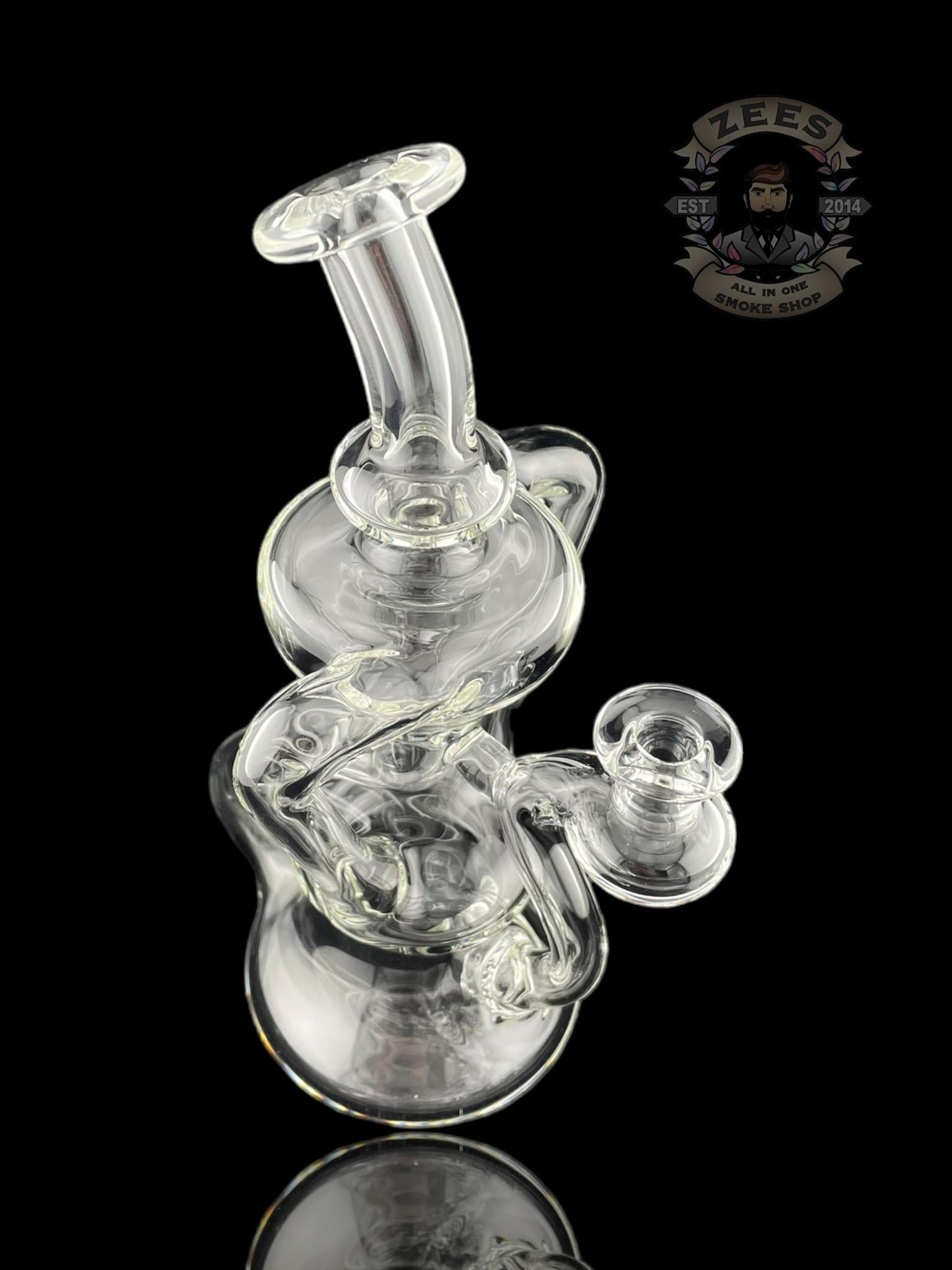 MATT D GLASS: CLEAR DUAL UPTAKE FLOATER RECYCLER #9 - Image 4