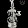 MATT D GLASS: CLEAR DUAL UPTAKE FLOATER RECYCLER #10