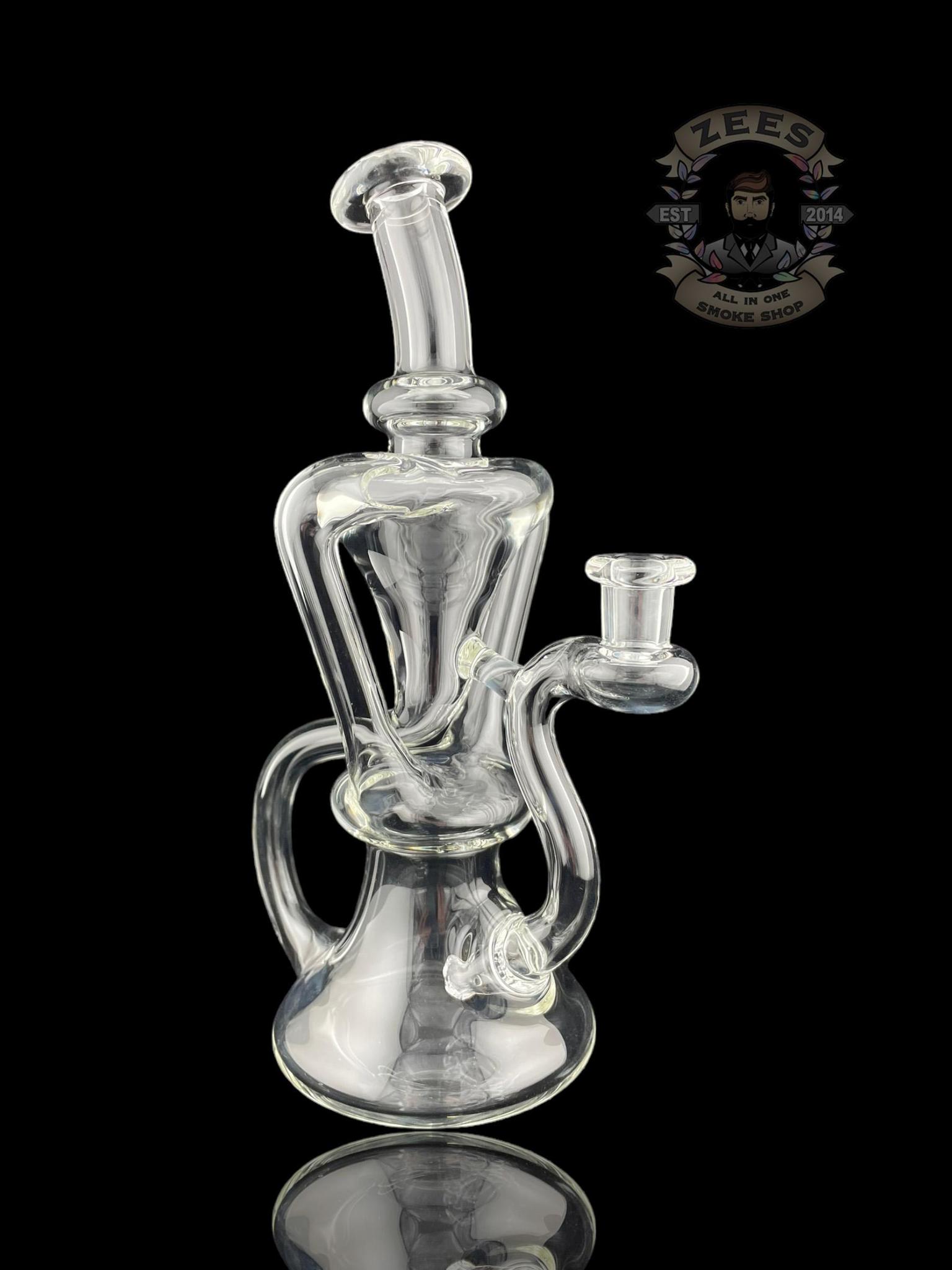 MATT D GLASS: CLEAR DUAL UPTAKE FLOATER RECYCLER #1