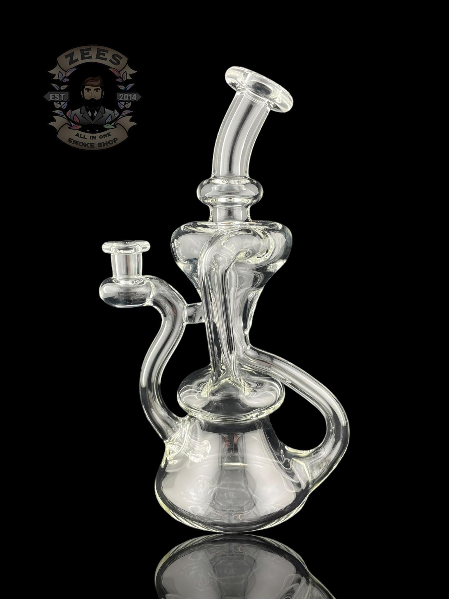 MATT D GLASS: CLEAR DUAL UPTAKE FLOATER RECYCLER #9 - Image 2