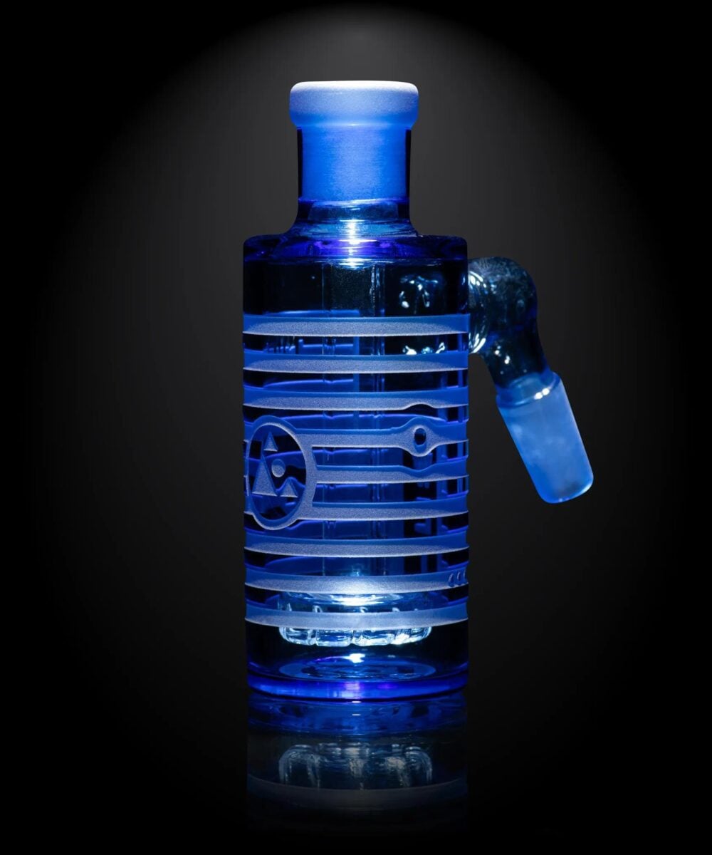 Alternative view of MILKY WAY GLASS: LIGHT BLUE 45 DEGREE WET ASH CATCHER