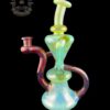 MATT D GLASS: LIGHT BLUE x NS YELLOW x SMOKEY AMETHYST DUAL UPTAKE FLOATER RECYCLER - Image 2
