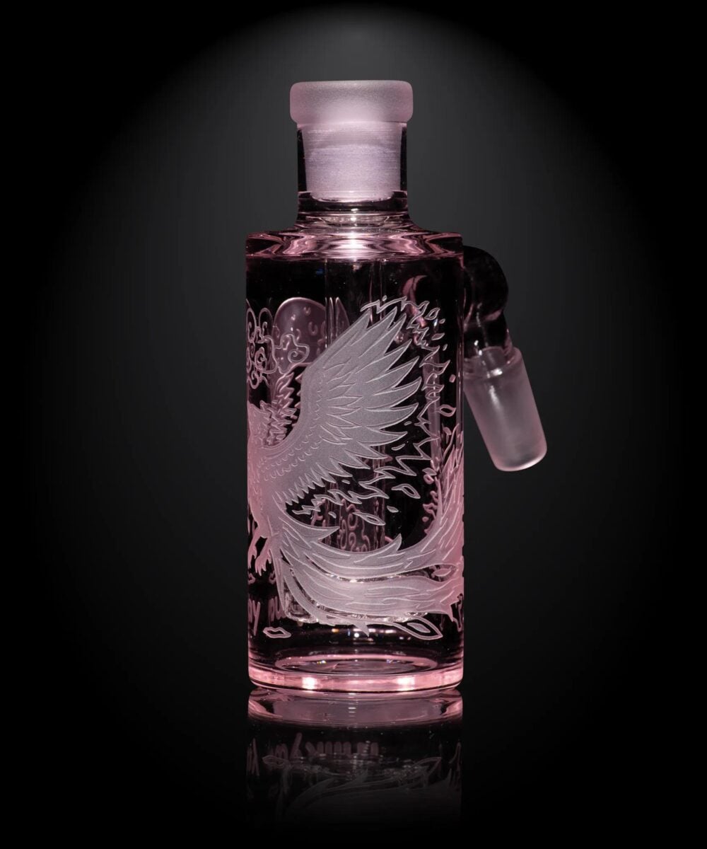 Alternative view of MILKY WAY GLASS: PINK 45 DEGREE WET ASH CATCHER