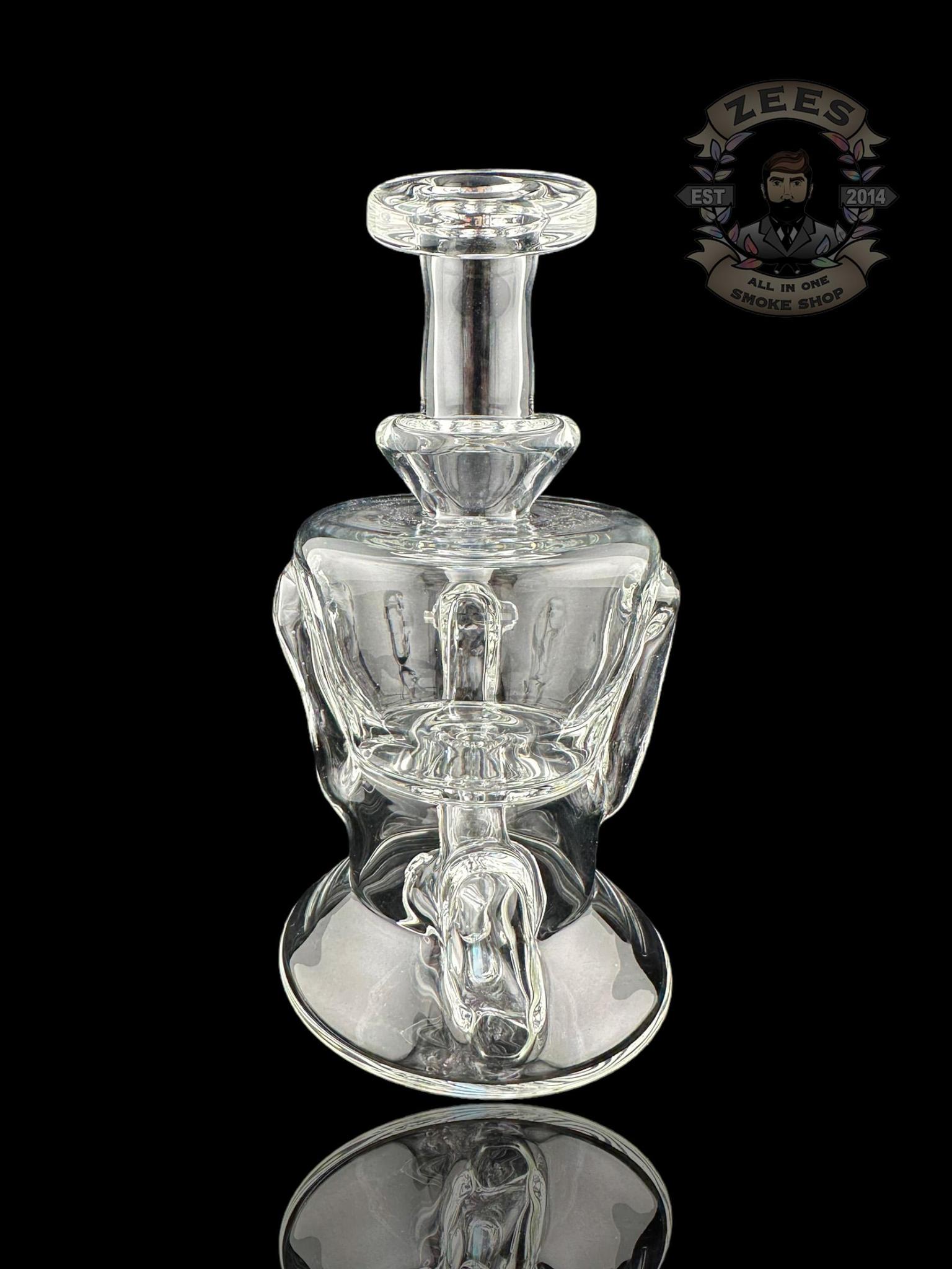 ROWDY GLASS: CLEAR DOUBLE ENCASED OPAL GILLCYCLER #7 - Image 3