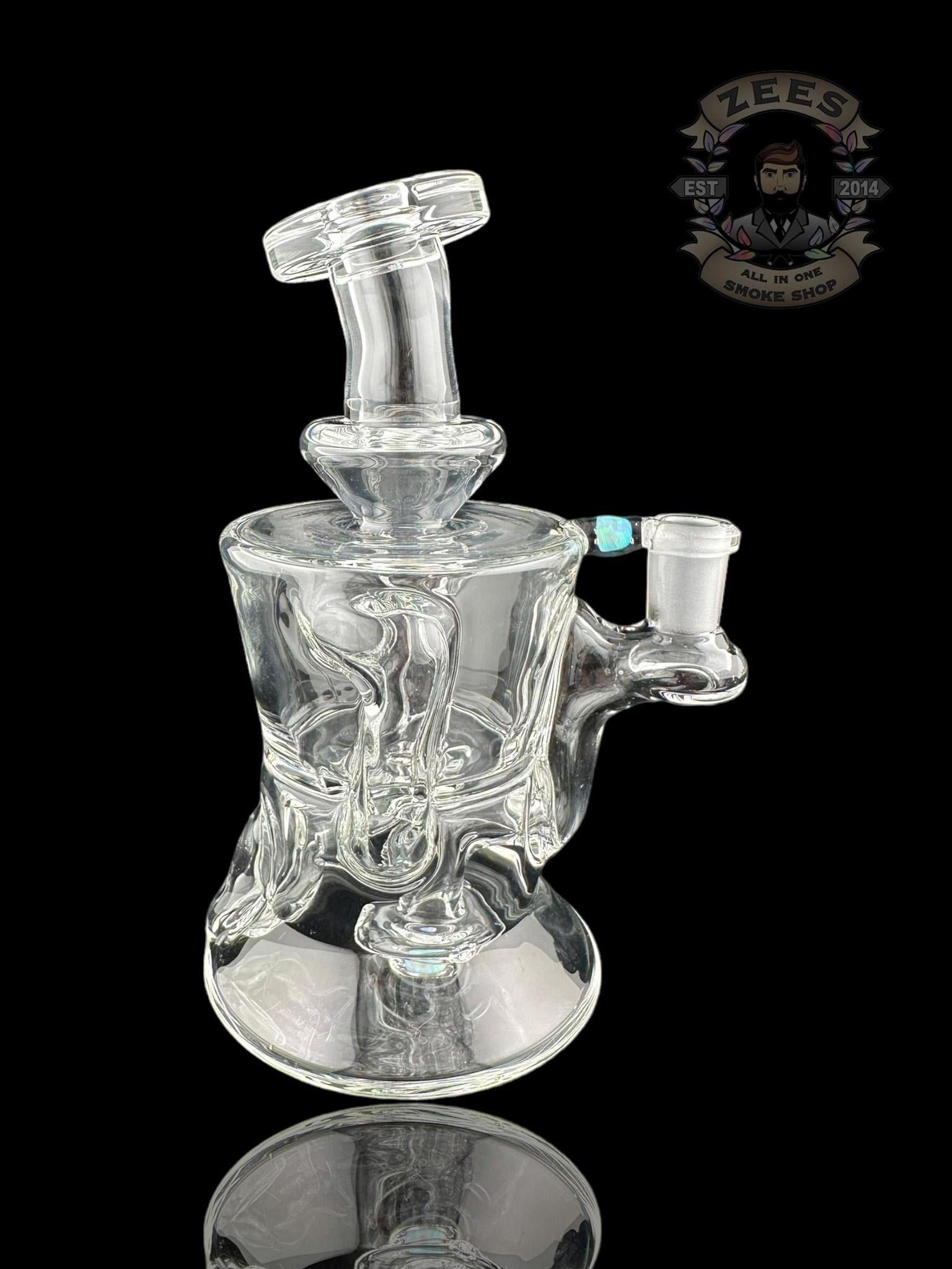 ROWDY GLASS: CLEAR DOUBLE ENCASED OPAL GILLCYCLER #9 - Image 2