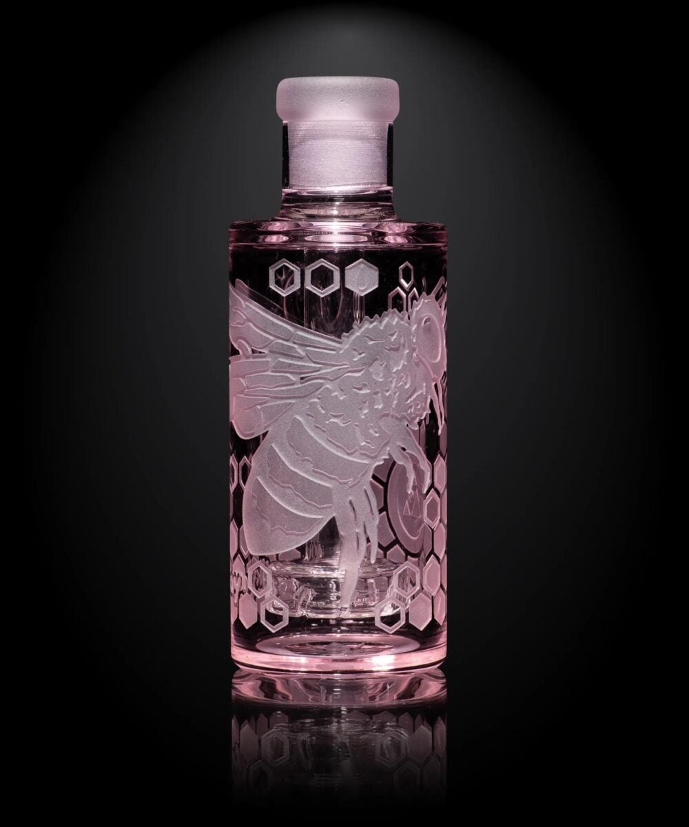 Alternative view of MILKY WAY GLASS: PINK 45 DEGREE DRY ASH CATCHER
