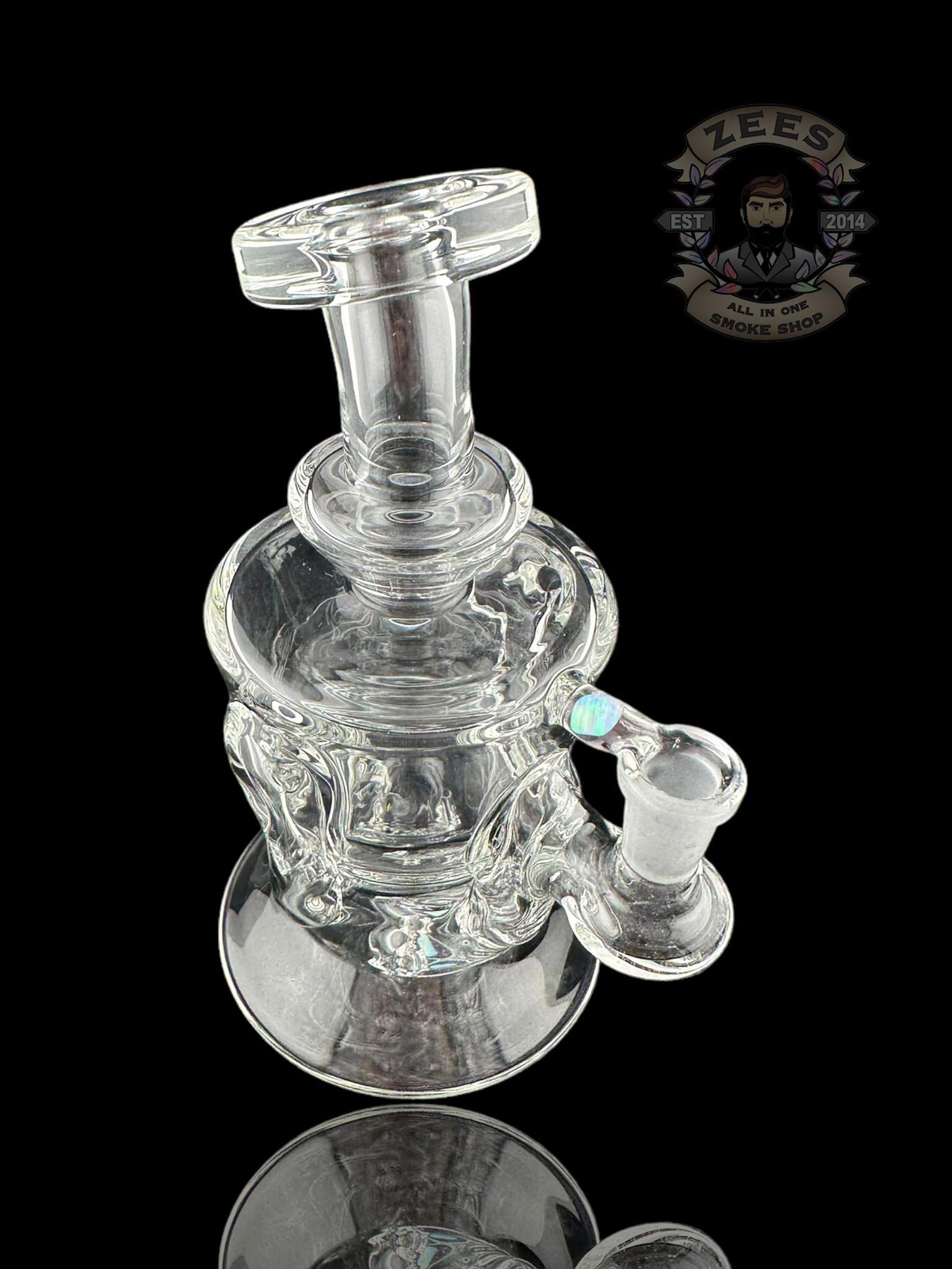 ROWDY GLASS: CLEAR DOUBLE ENCASED OPAL GILLCYCLER #3 - Image 4