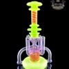ASIAN KEVIN GLASS 4:2 WORKED UPTAKE RECYCLER #4 MILKY GREEN/GEMINI/LINEWORK - Image 2