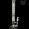 TEXAS TUBES: 18" BLUE SPACE TECH ENCASED OPAL 9-ARM STEMLINE STRAIGHT TUBE
