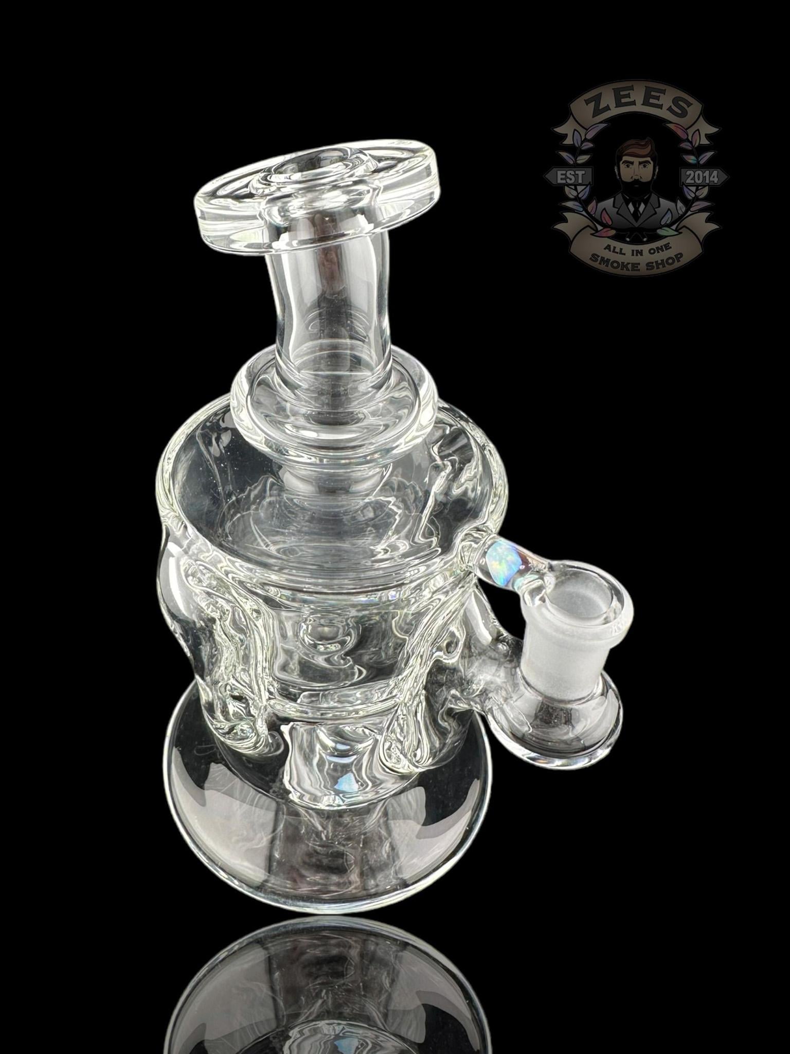 ROWDY GLASS: CLEAR DOUBLE ENCASED OPAL GILLCYCLER #9 - Image 4