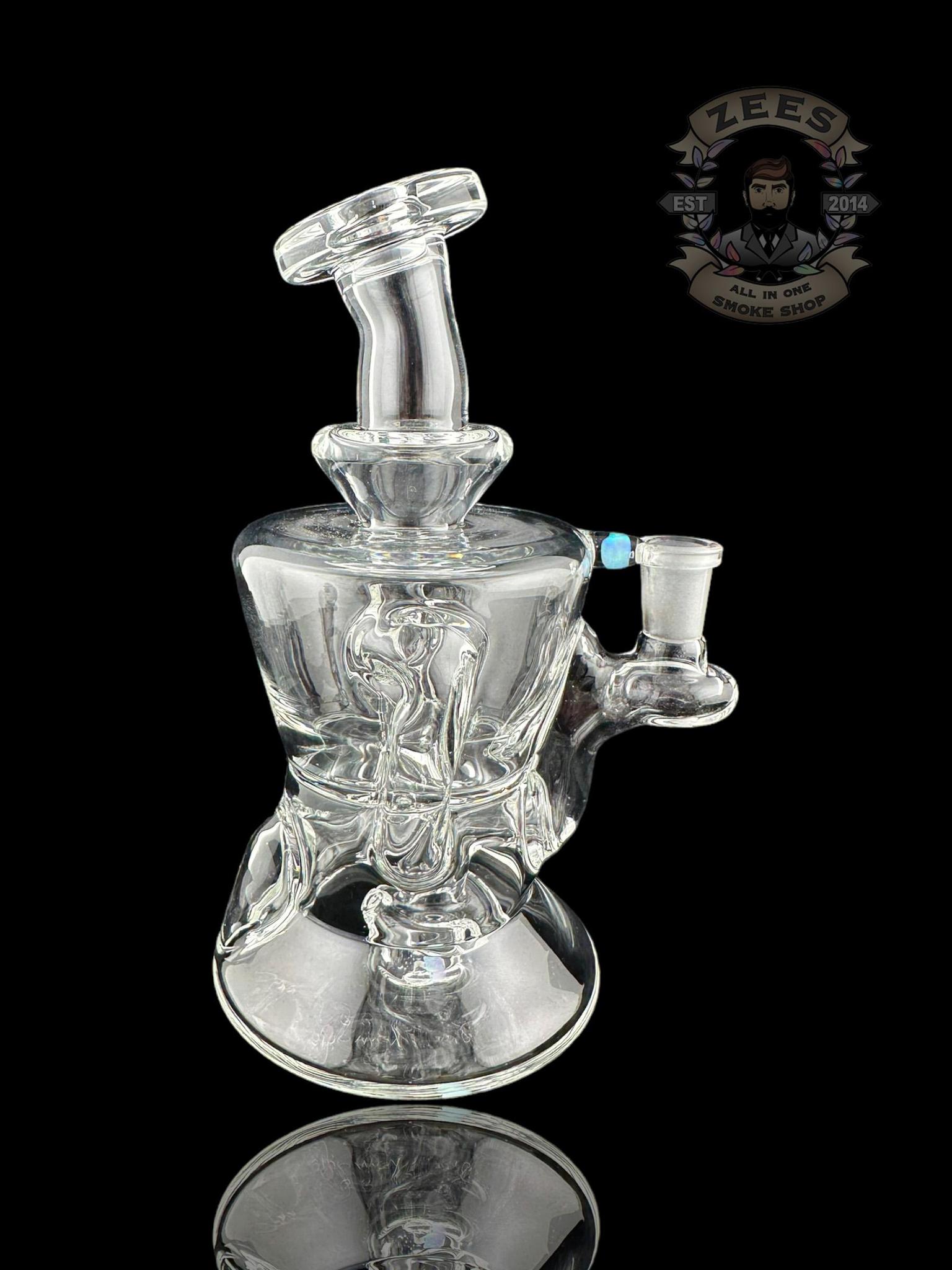 ROWDY GLASS: CLEAR DOUBLE ENCASED OPAL GILLCYCLER #7 - Image 2