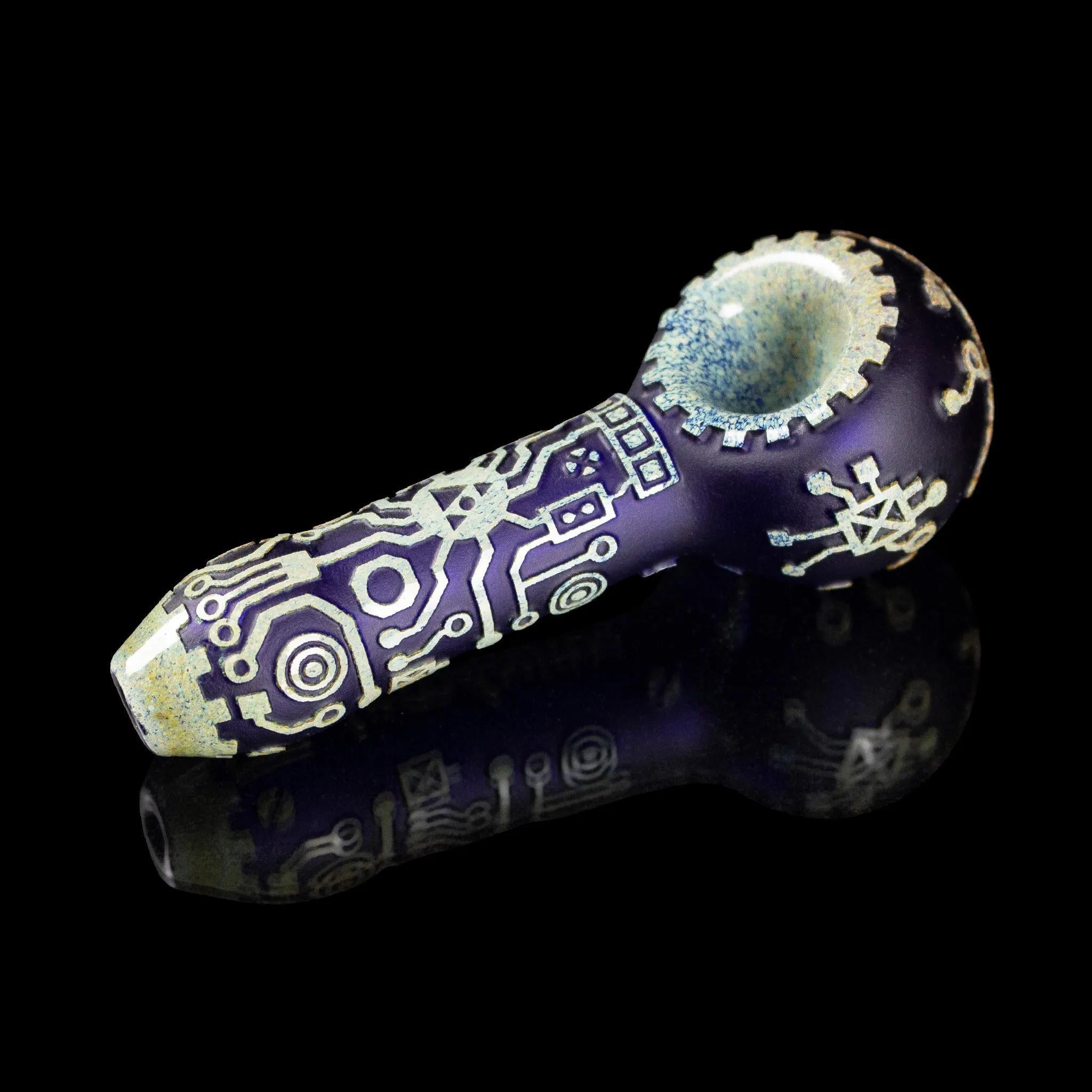 DARK BLUE AND SILVER FRIT