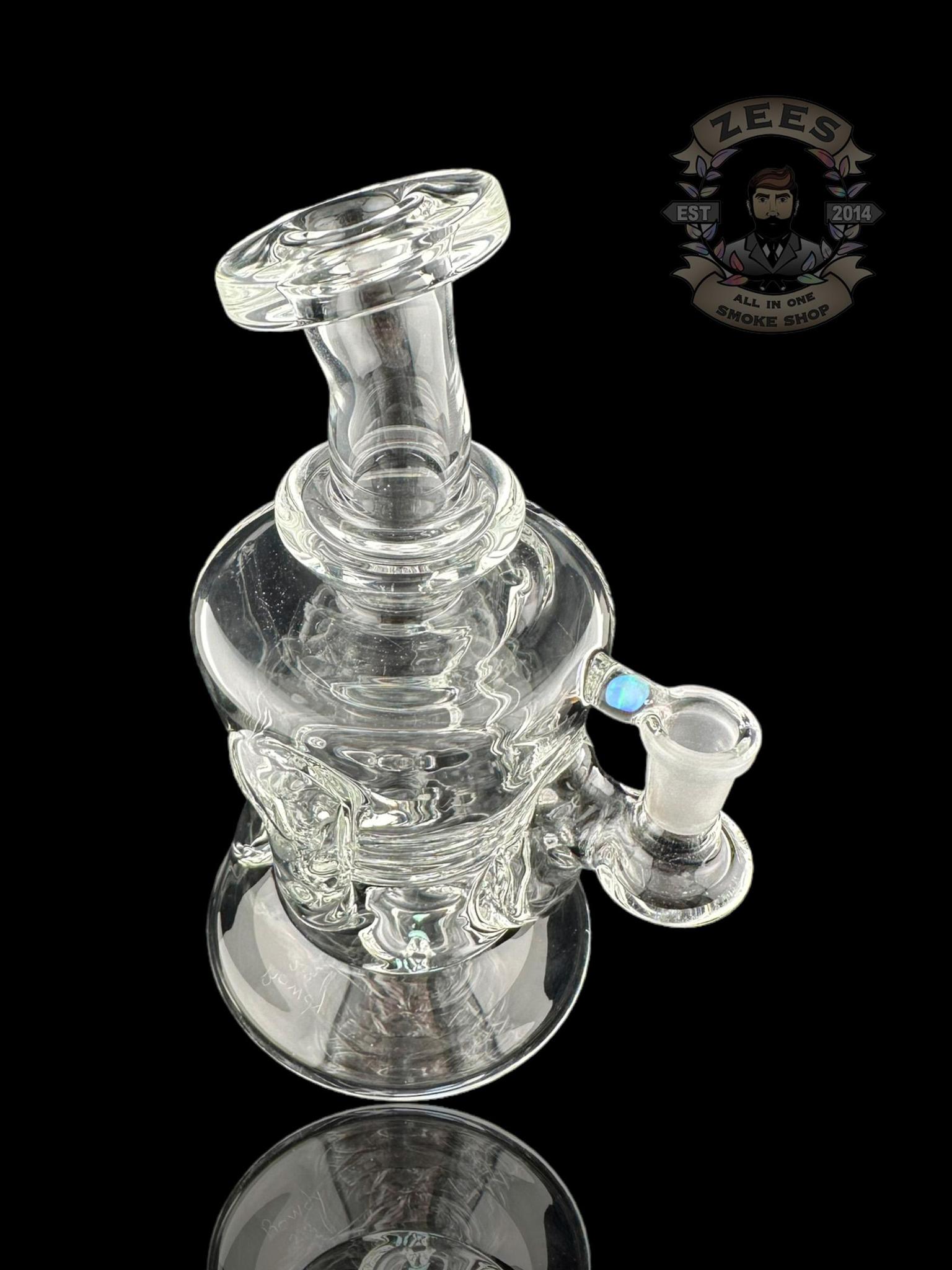 ROWDY GLASS: CLEAR DOUBLE ENCASED OPAL GILLCYCLER #7 - Image 4