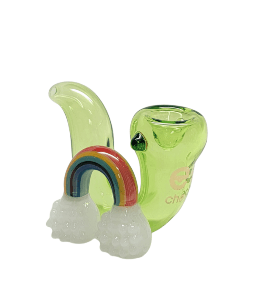 Alternative view of CHEECH GLASS: RAIN 'N' RAINBOWS HAND PIPE