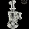 ROWDY GLASS: CLEAR DOUBLE ENCASED OPAL GILLCYCLER #4
