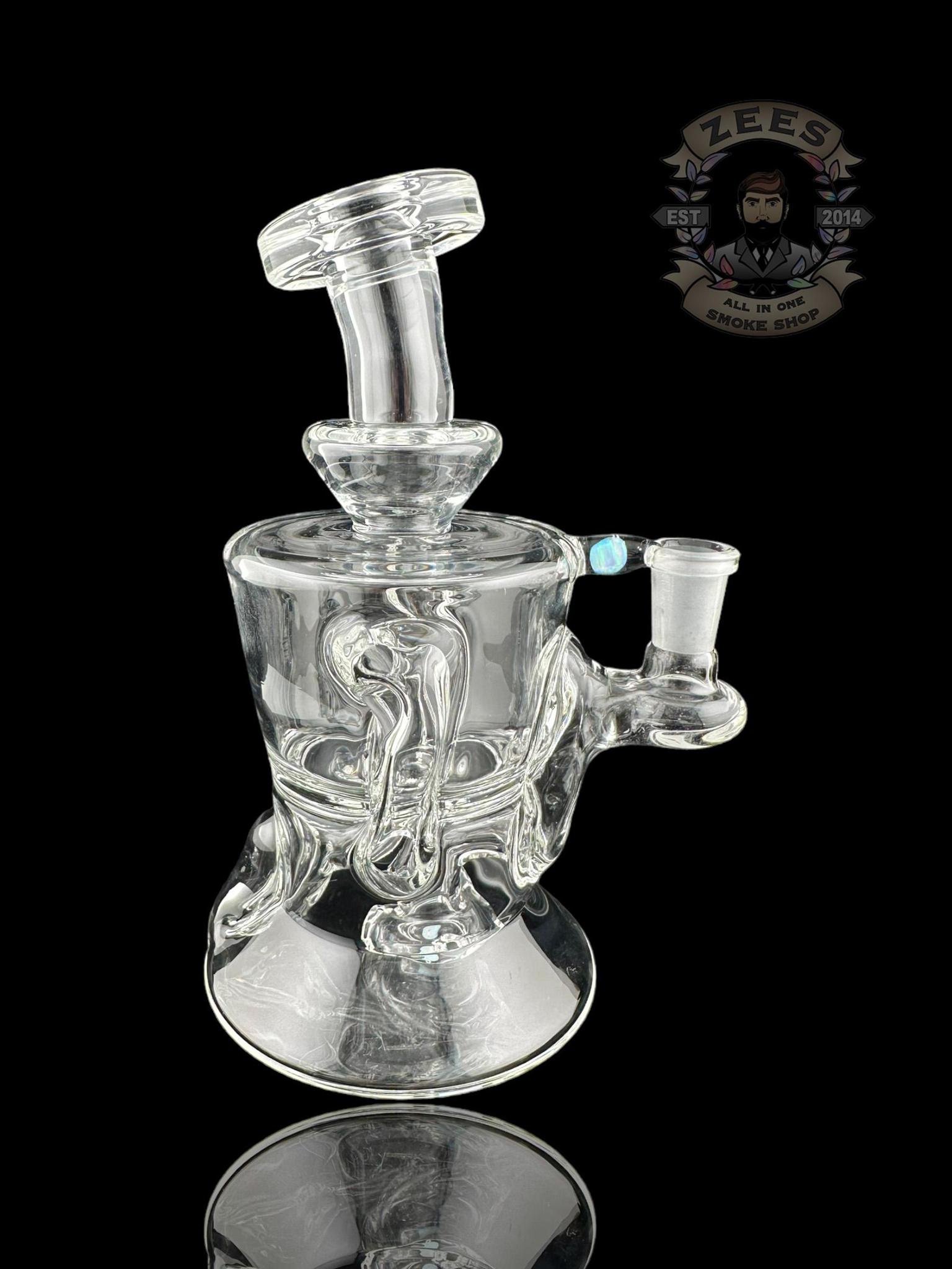 ROWDY GLASS: CLEAR DOUBLE ENCASED OPAL GILLCYCLER #3 - Image 2