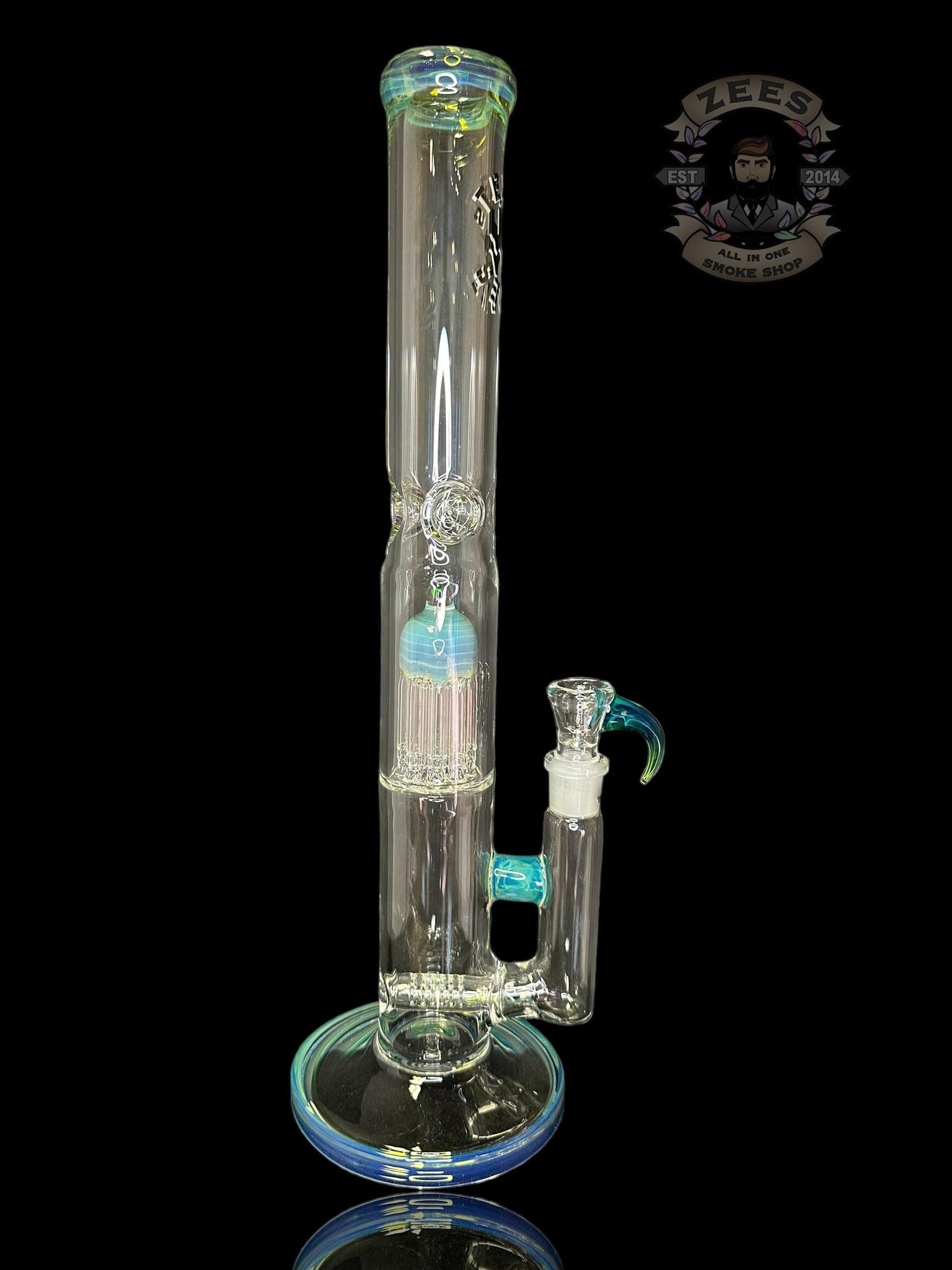 TEXAS TUBES: 18" TITAN ENCASED OPAL 9-ARM STEMLINE STRAIGHT TUBE