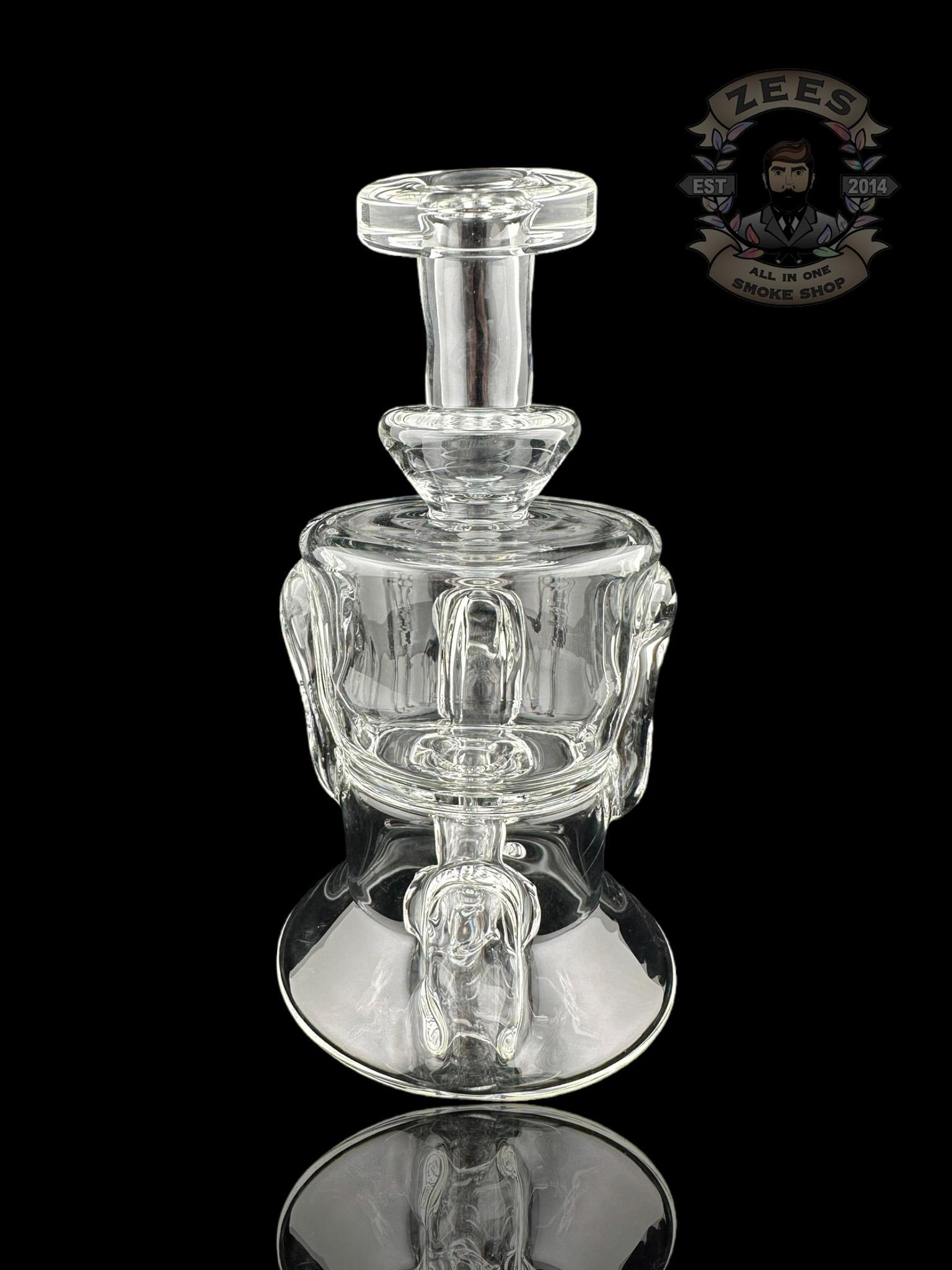 ROWDY GLASS: CLEAR DOUBLE ENCASED OPAL GILLCYCLER #3 - Image 3
