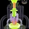 ASIAN KEVIN GLASS 4:2 WORKED UPTAKE RECYCLER #4 MILKY GREEN/GEMINI/LINEWORK