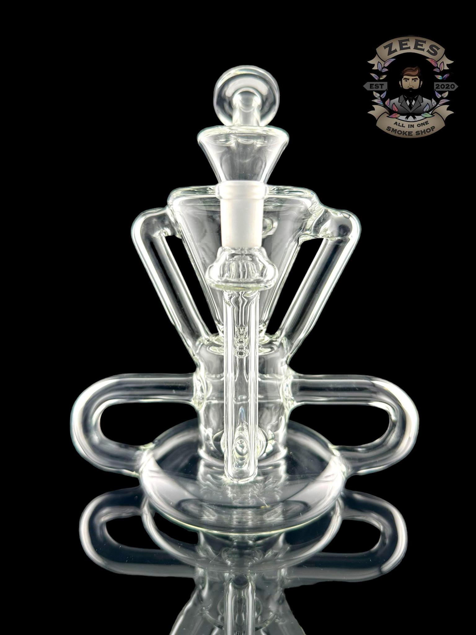 ROWDY GLASS: T-BONE 4:2 RECYCLER CLEAR #1