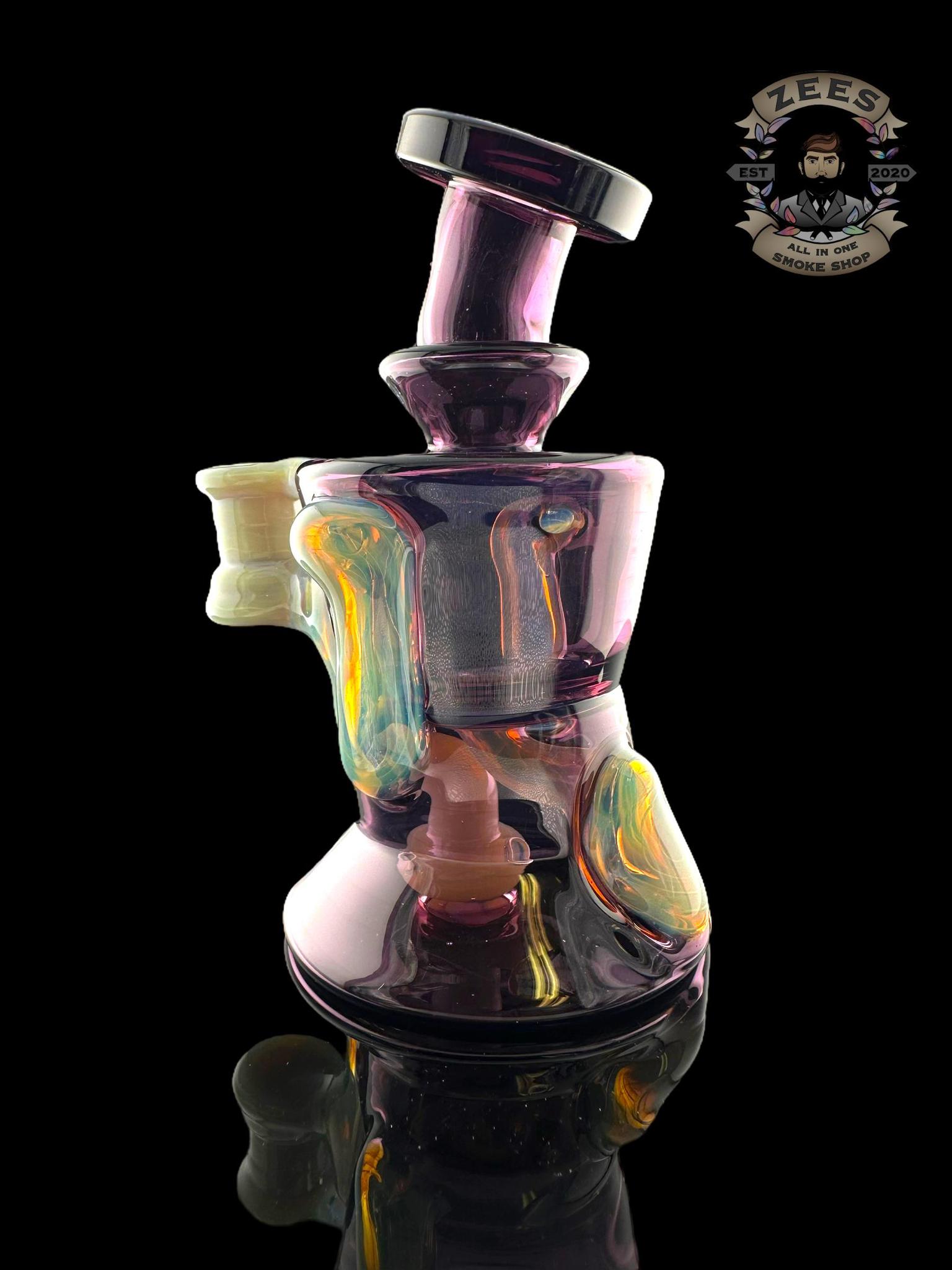 ROWDY GLASS: FULL COLOR GILLCYCLER LIGHT GOLD PURPLE X MIRAGE (CFL)