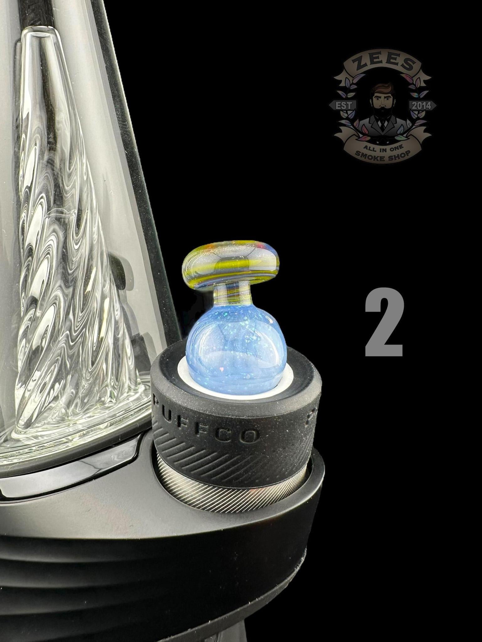 CHEVELLE GLASS: WIG WAG CRUSHED OPAL PUFFCO PEAK BUBBLE CAP - Image 3