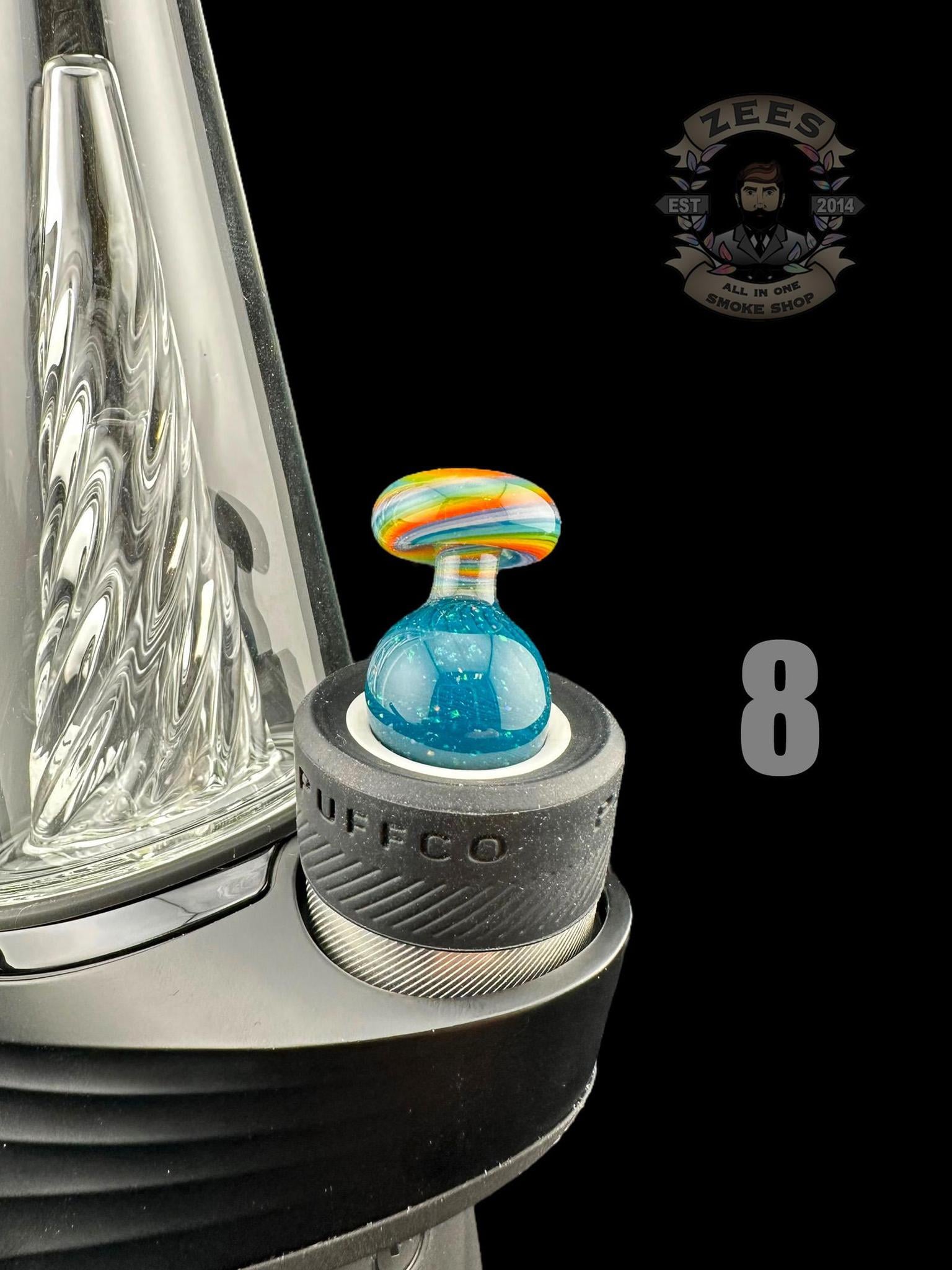 CHEVELLE GLASS: WIG WAG CRUSHED OPAL PUFFCO PEAK BUBBLE CAP - Image 9