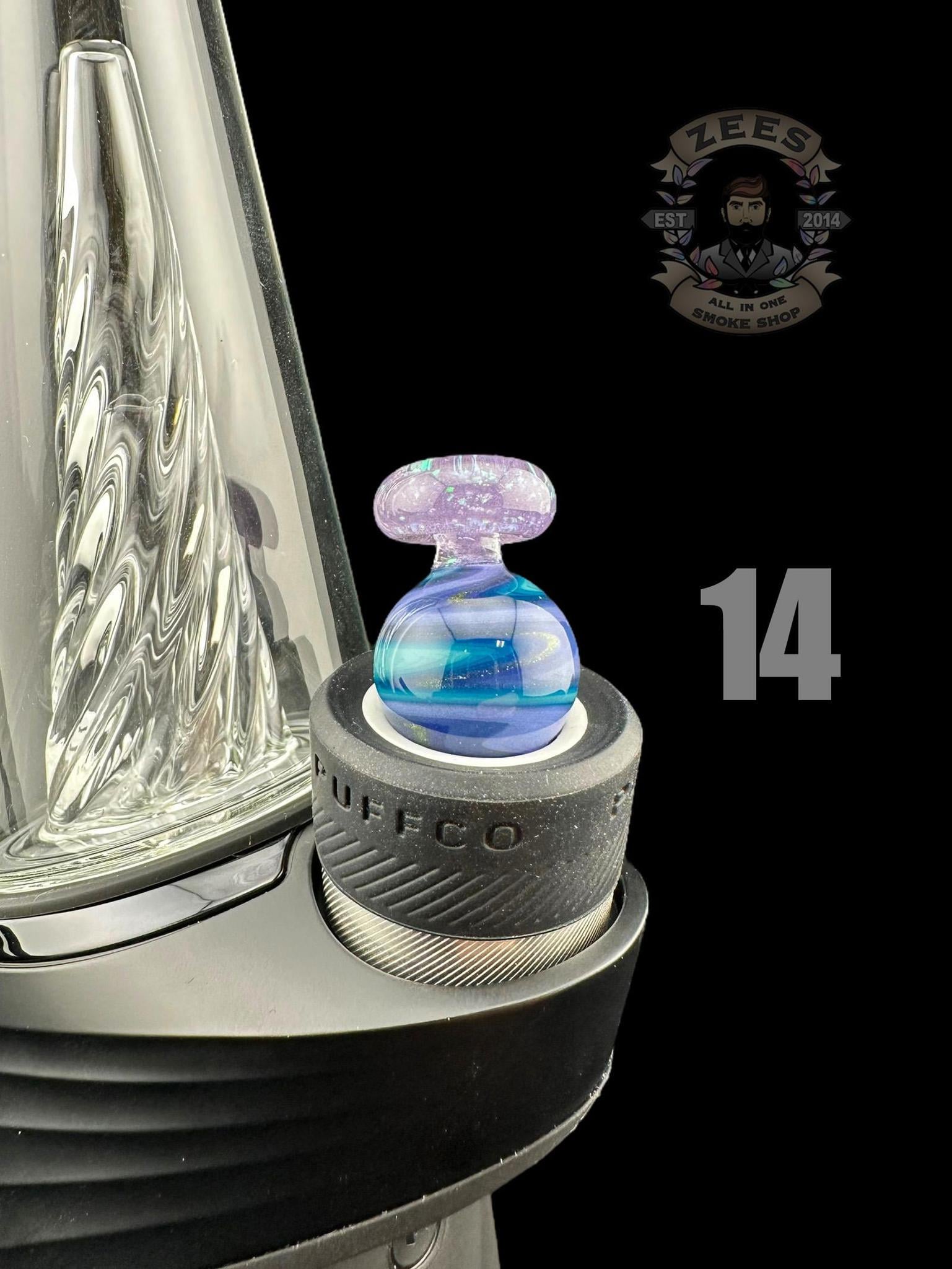 CHEVELLE GLASS: WIG WAG CRUSHED OPAL PUFFCO PEAK BUBBLE CAP - Image 15