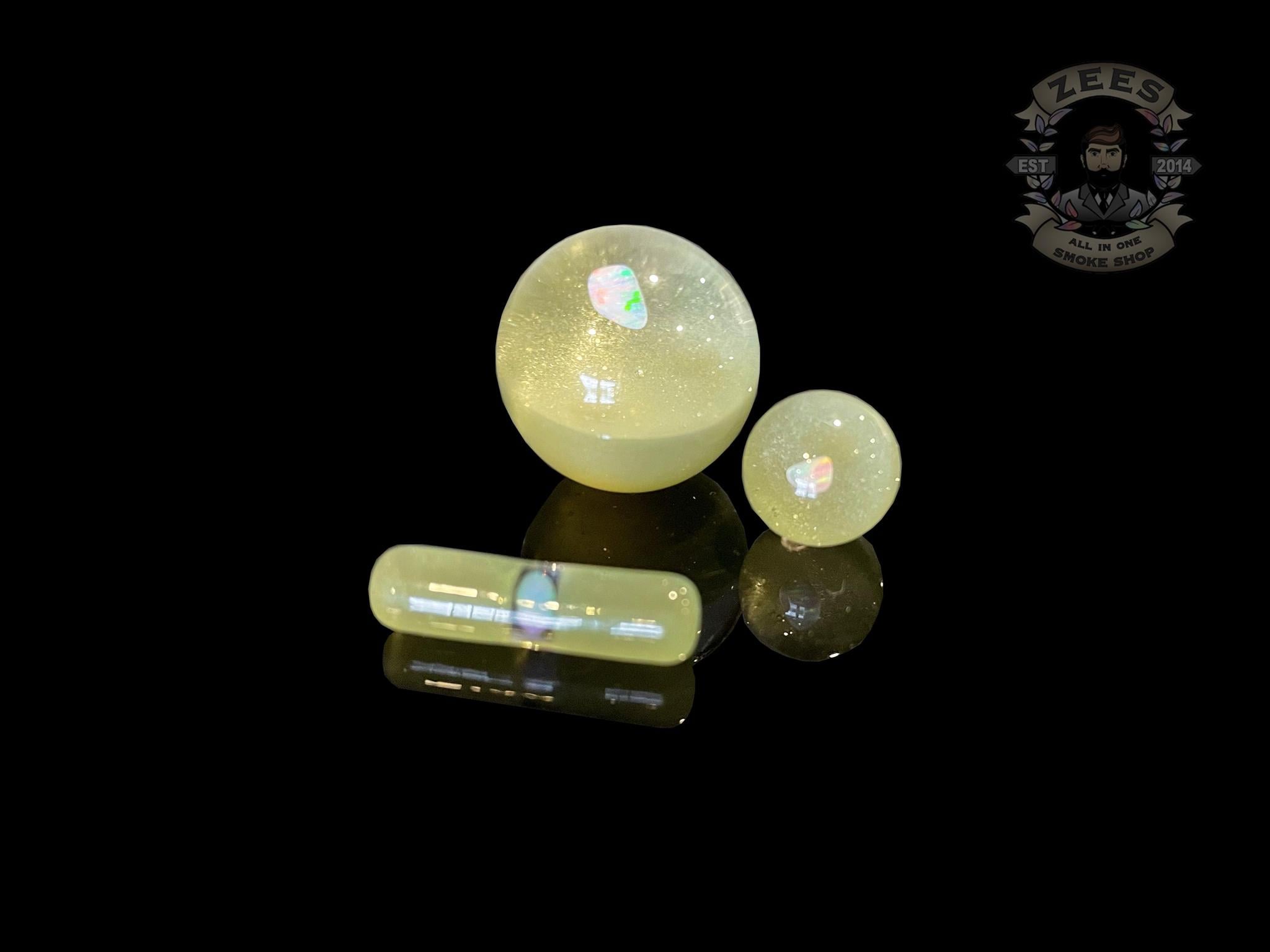 CHEVELLE GLASS: 3 PIECE ENCASED OPAL TERP SLURPER SET