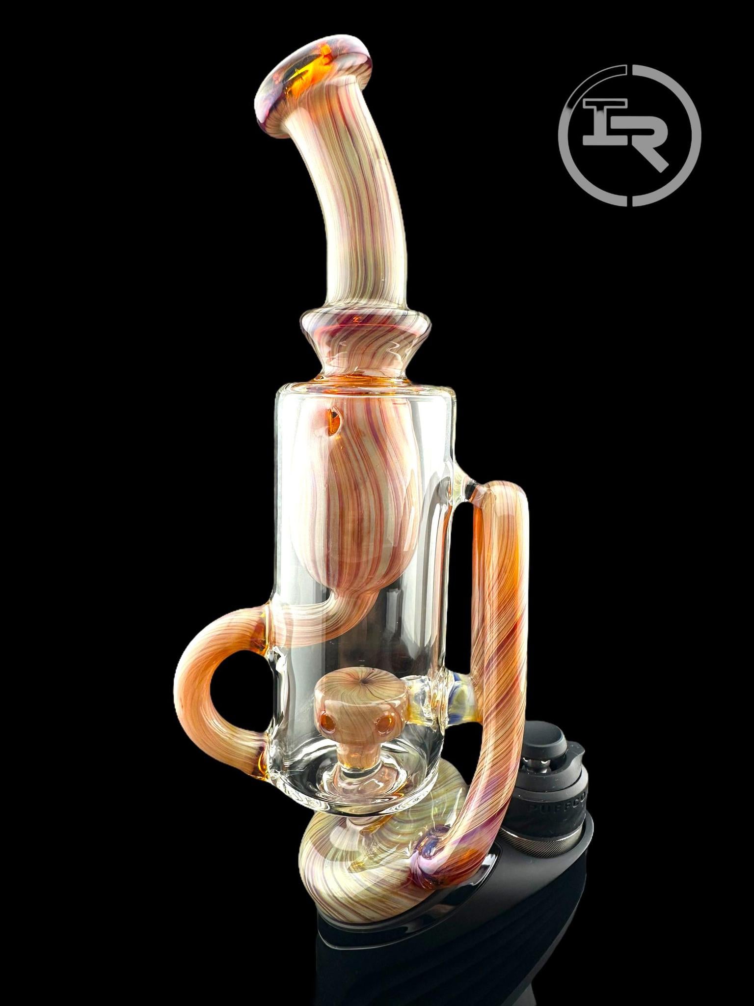 IRIDESCENT GLASS: PURPLE AMBER INCYCLER PUFFCO PEAK ATTACHMENT