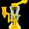 IRIDESCENT GLASS: 8" COLOR ACCENTED GILCYCLER WITH ENCASED OPAL YELLOW CRAYON - Image 3