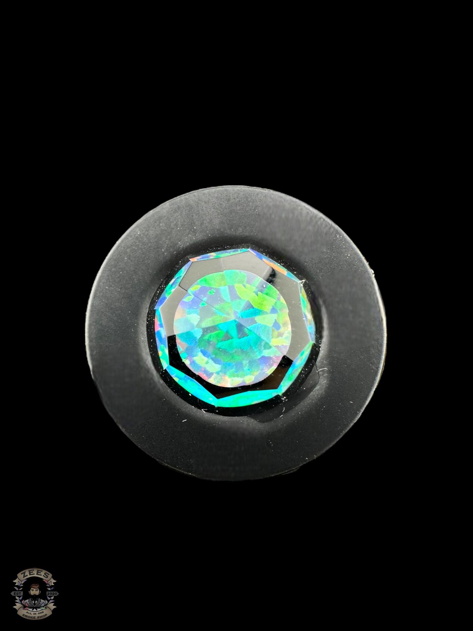 SMIR GLASS X MR FACET: FACETED ENCASED OPAL OCULUS PLUG BLACK BOTTOM - Image 2