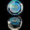 SMIR GLASS X MR FACET: FACETED ENCASED OPAL OCULUS PLUG BLACK BOTTOM