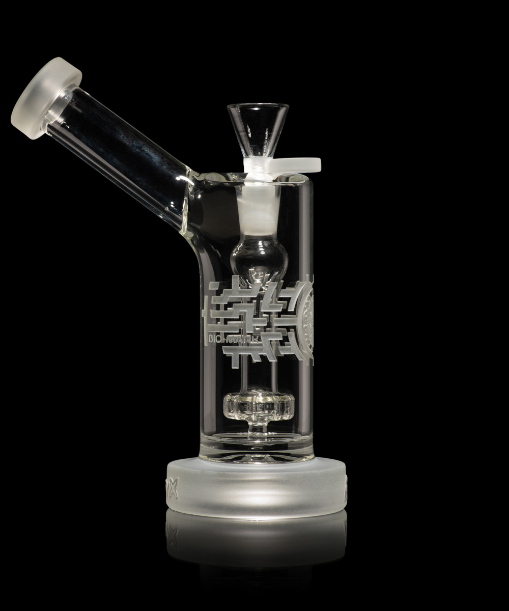 MILKY WAY GLASS: BIO-MARK 7" SIDECAR DAB RIG CLEAR (MX-302-1)