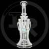 IRIDESCENT GLASS: 8" CLEAR GILCYCLER WITH DOUBLE OPAL - Image 4