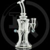 IRIDESCENT GLASS: 8" CLEAR GILCYCLER WITH DOUBLE OPAL - Image 2