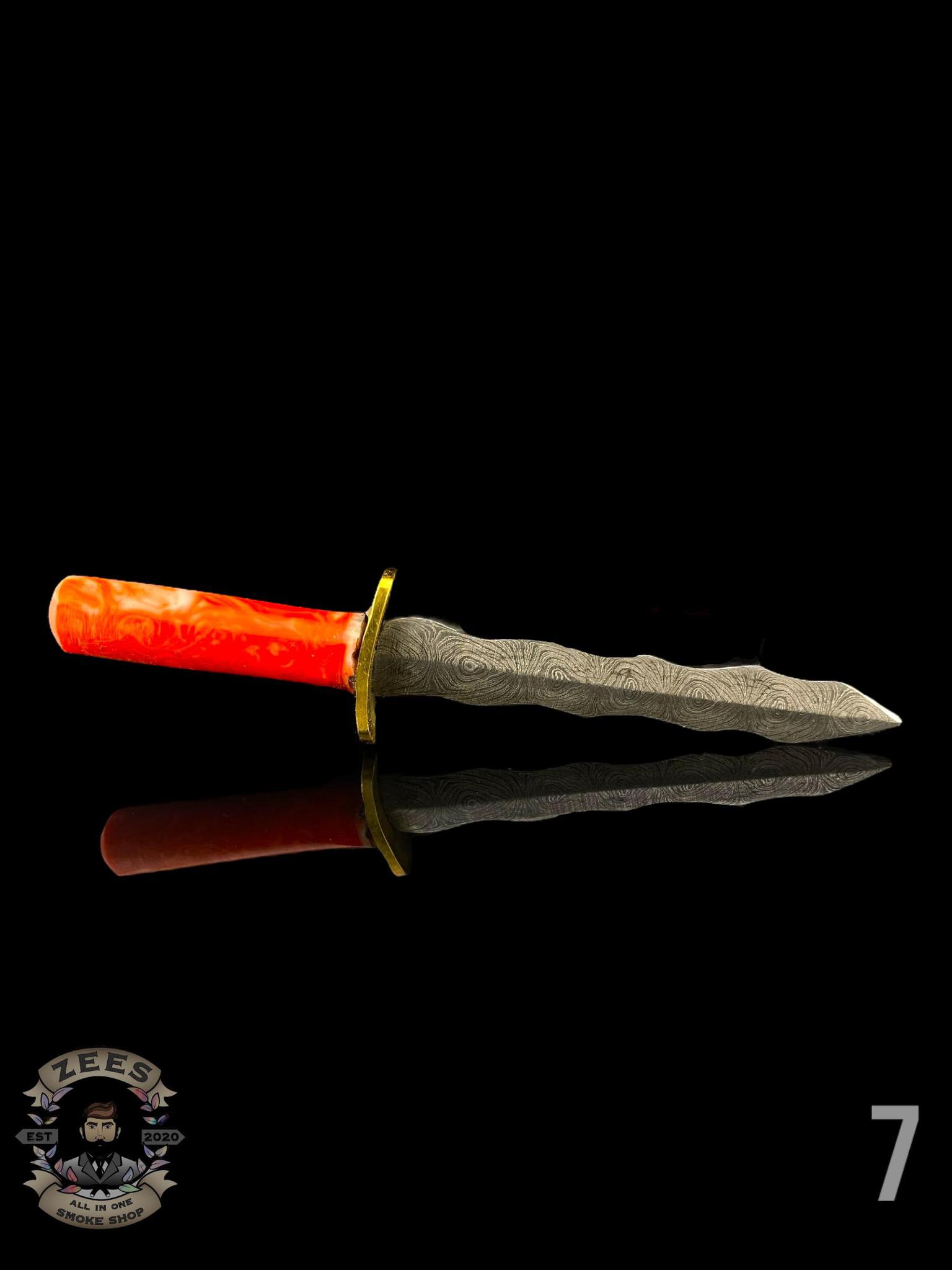 DAMASCUS HK KNIVES: DAMASCUS FLAMBERGE SWORD DABBER - Image 9
